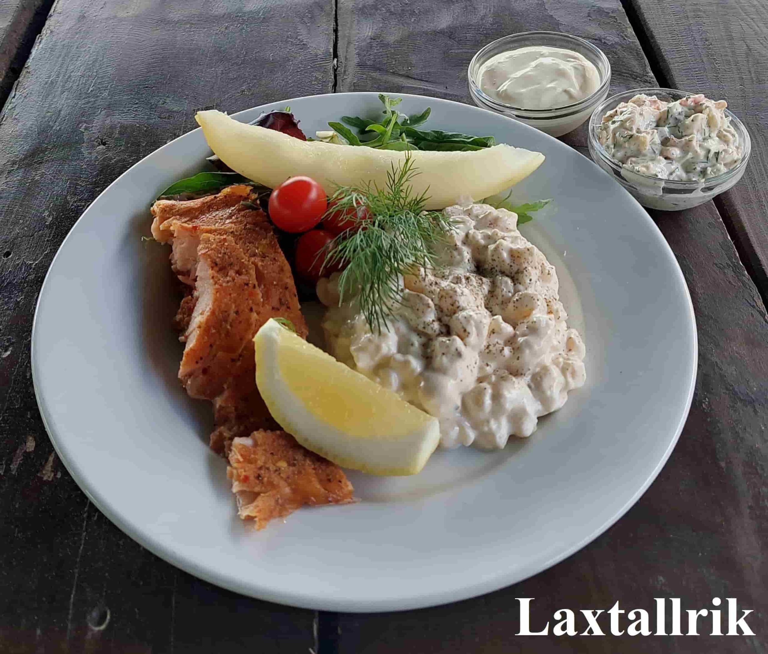 marinated smoked salmon with potato salad